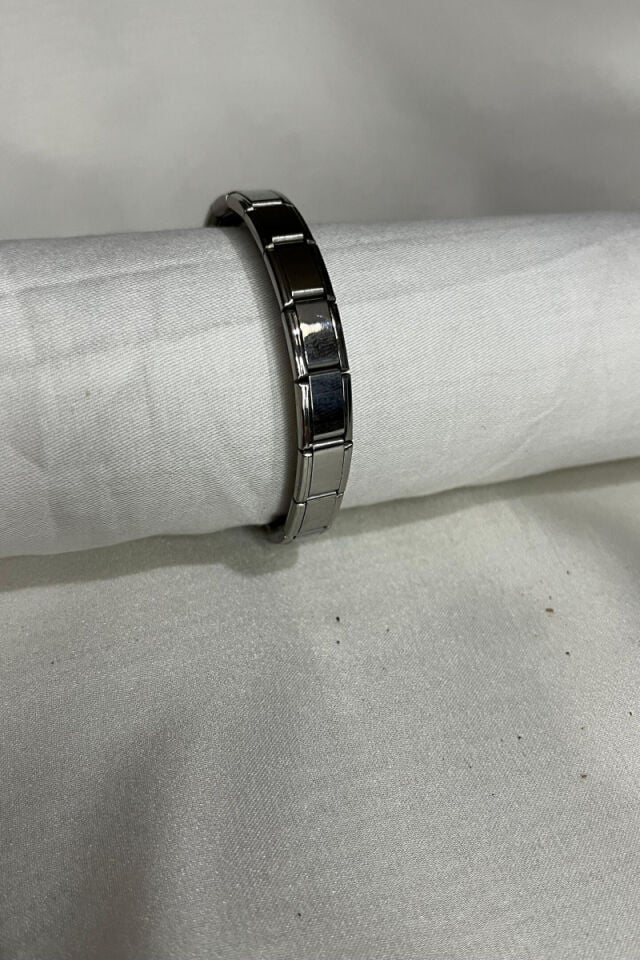 İtalyan Charm Paslanmaz Çelik Bileklik Unisex