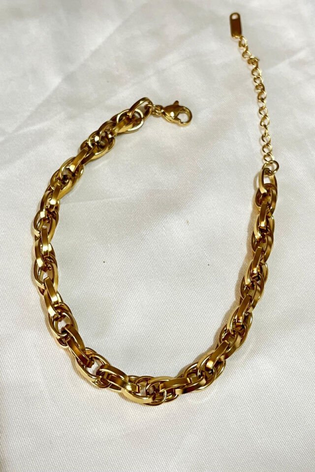 Çelik Kuyumcu İşçiliğinde Zincir Bileklik