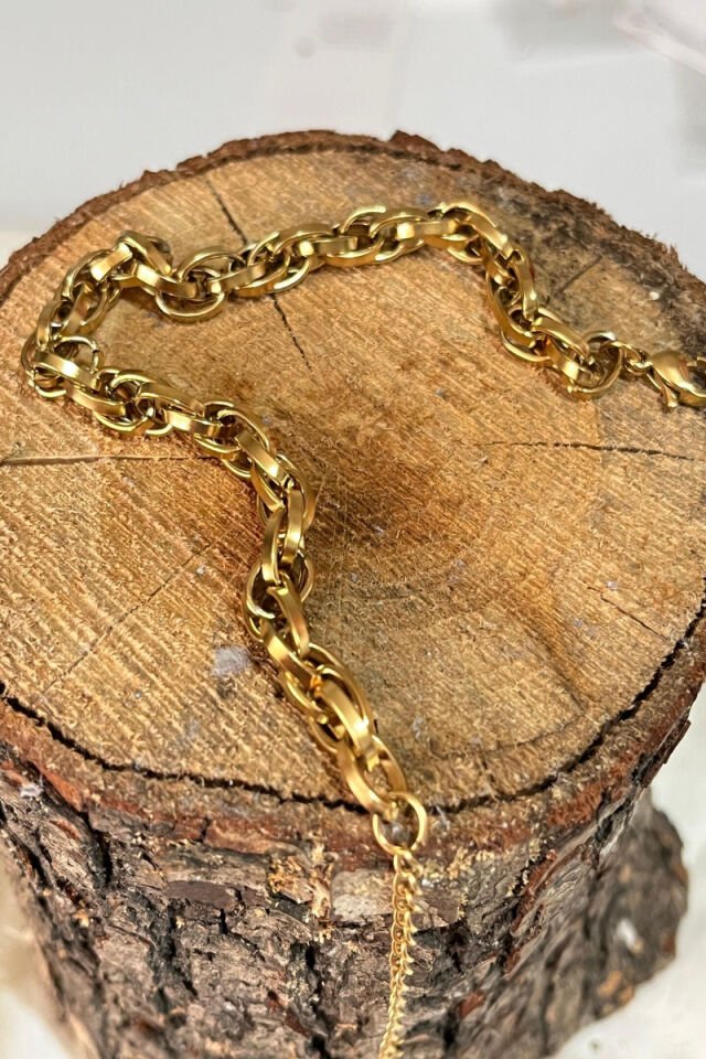 Çelik Kuyumcu İşçiliğinde Zincir Bileklik