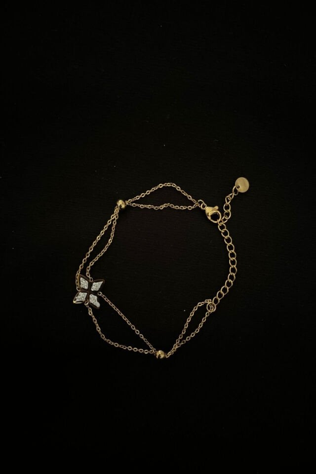 Çiçek Figürlü Çelik Bileklik