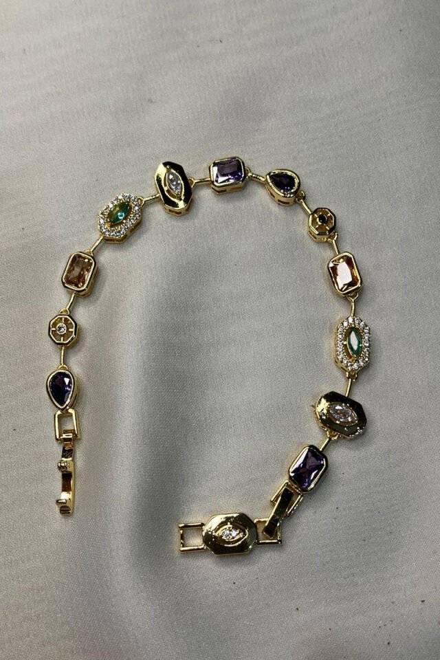 Element Zirkon Taşlı Trend Çelik Bileklik/17cm