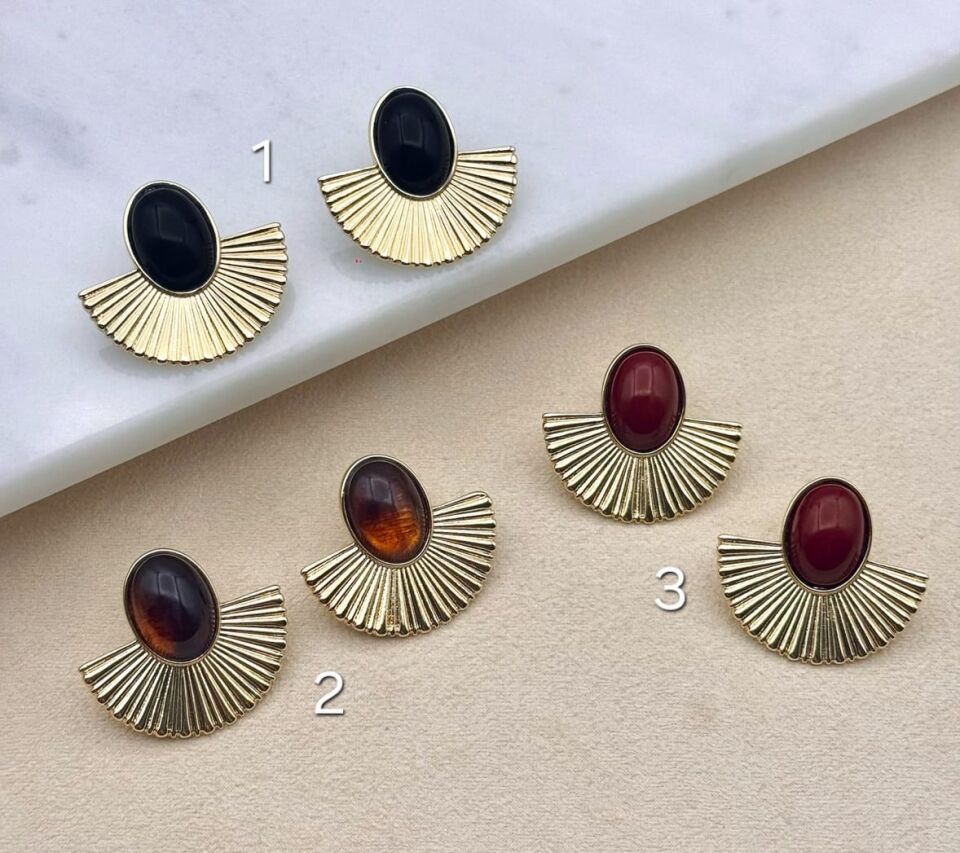 Altın Kaplama Empire Vintage Küpe