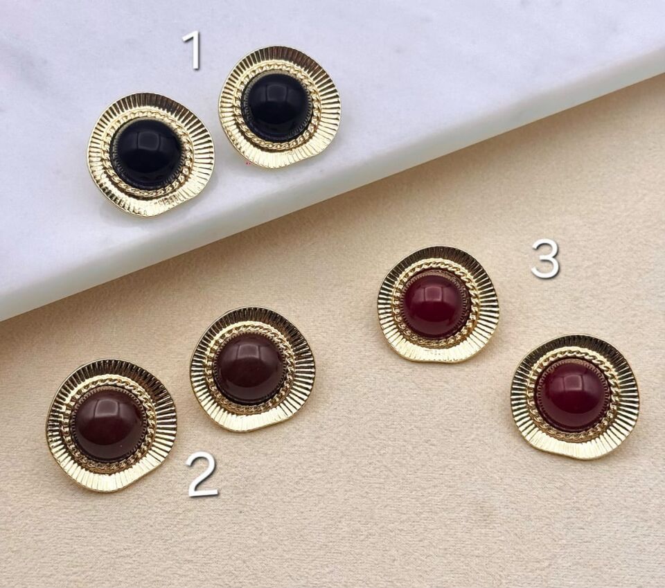 Altın Kaplama Echo Vintage Küpe