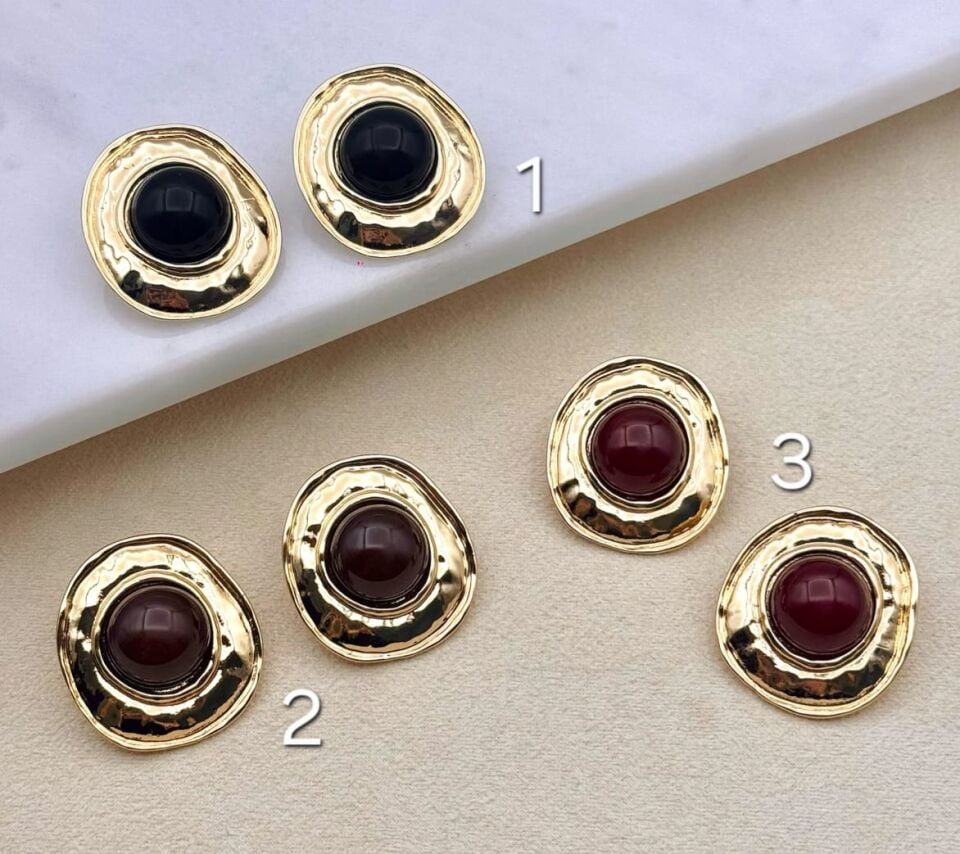 Altın Kaplama Archaic Vintage Küpe