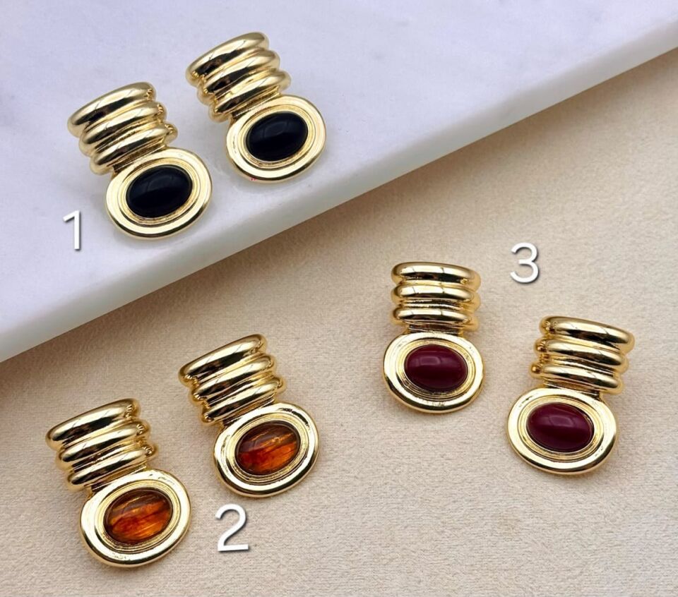 Altın Kaplama Unity Vintage Küpe